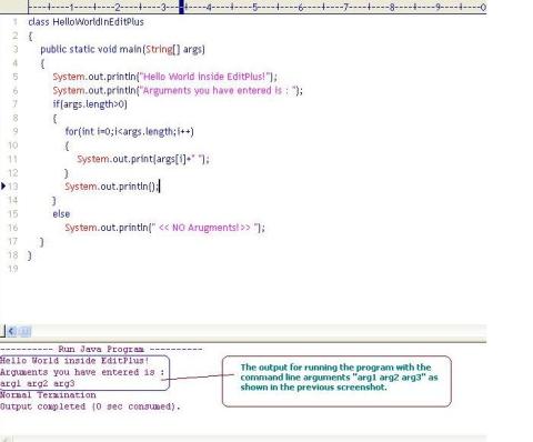 11_Run Java Program with cmd line args-output